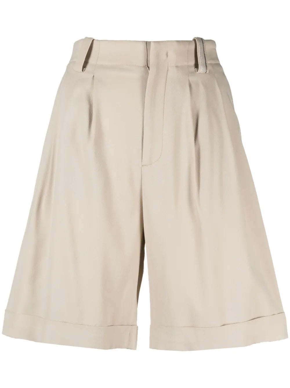 High-Waist Pleated Shorts