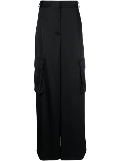 Wide-Leg Cargo Trousers