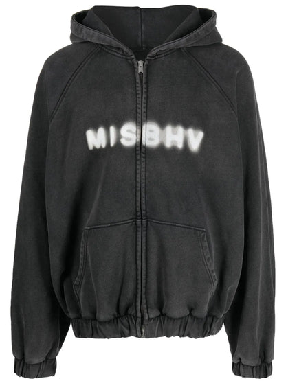 Logo-Print Zip-Up Hoodie