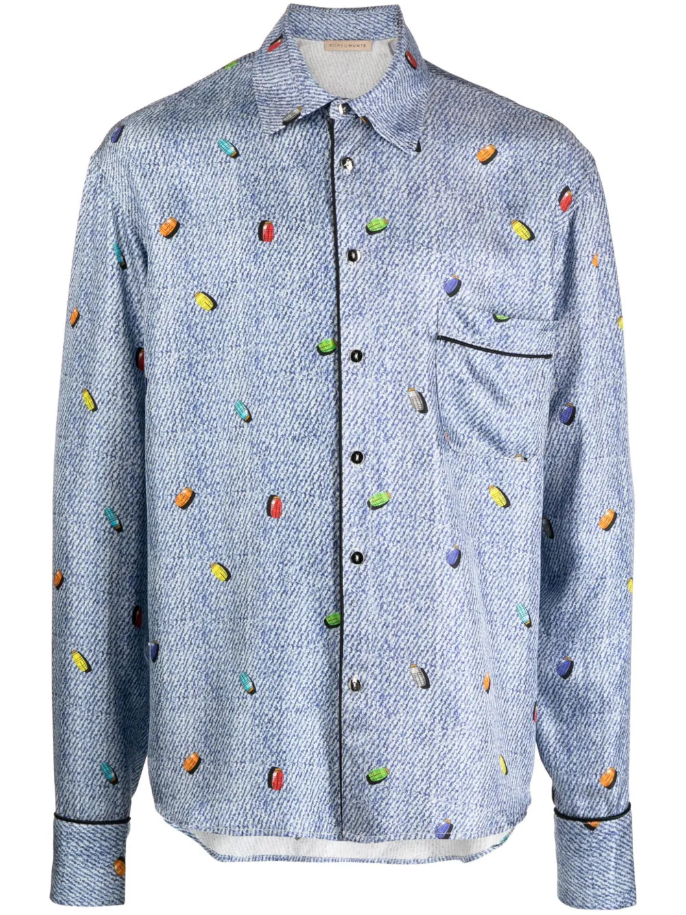 Striped Satin-Silk Shirt