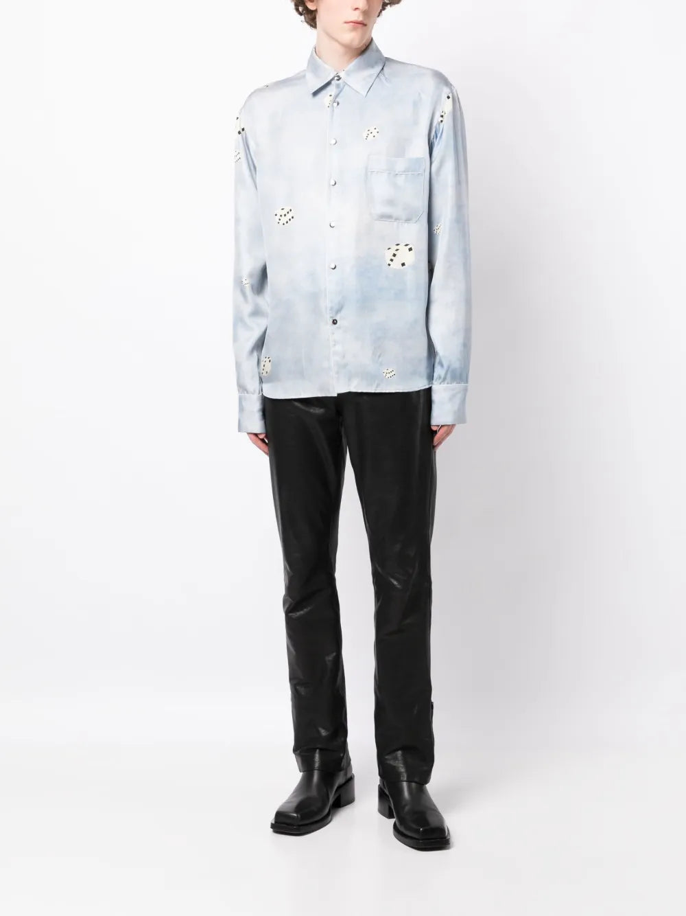 Bodega Graphic-Print Silk Shirt