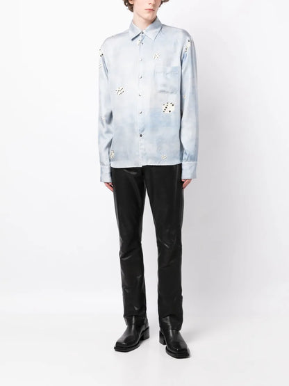 Bodega Graphic-Print Silk Shirt
