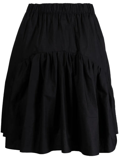 Ruffled Cotton Midi Skirt