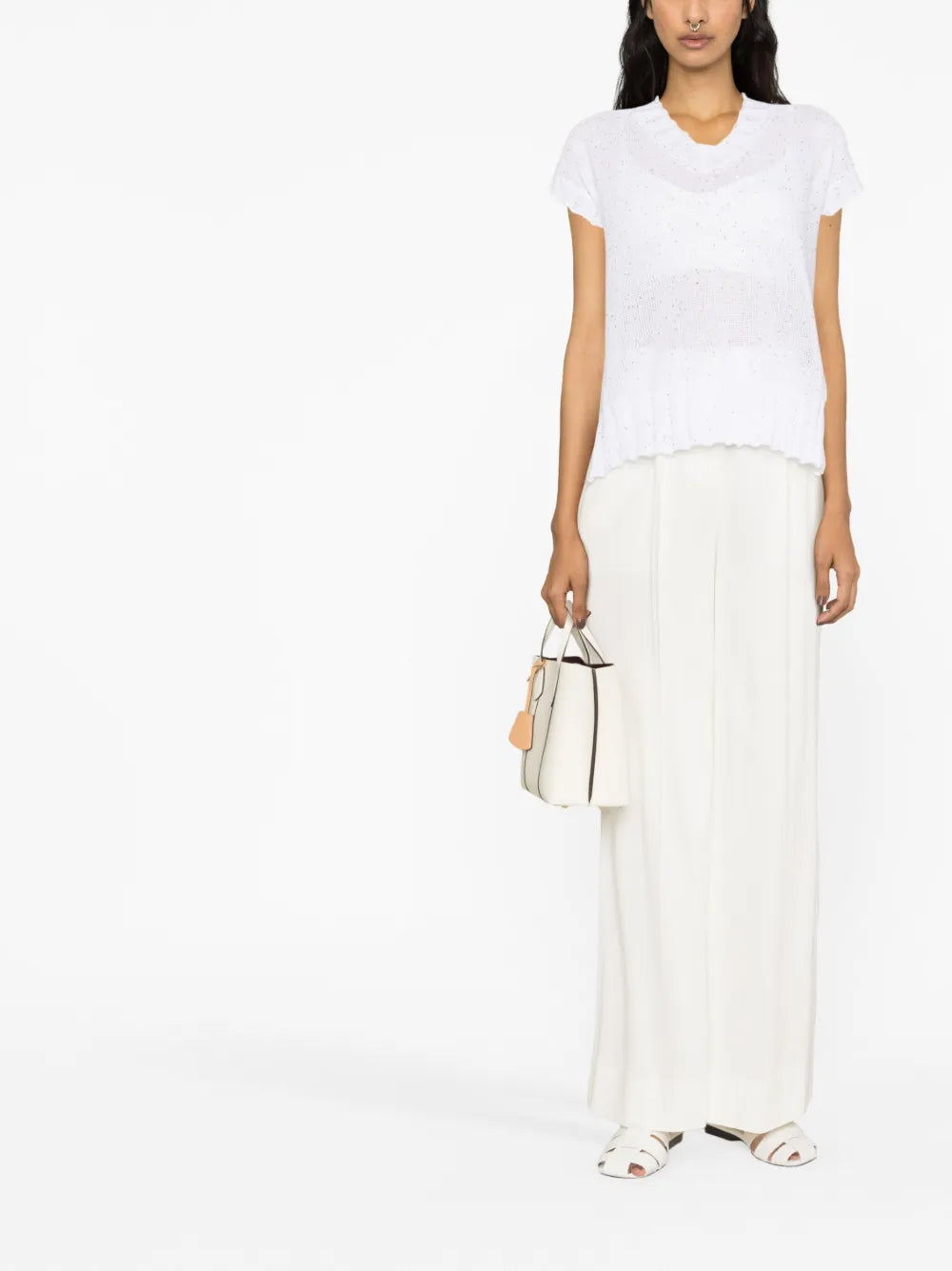 Wide-Leg Straight Trousers