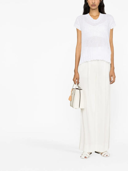 Wide-Leg Straight Trousers