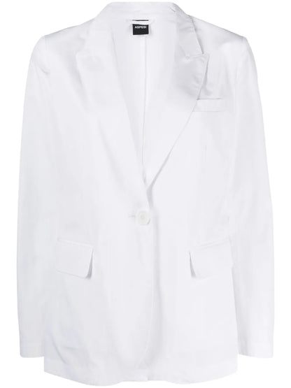 Single-Breasted Cotton Blazer