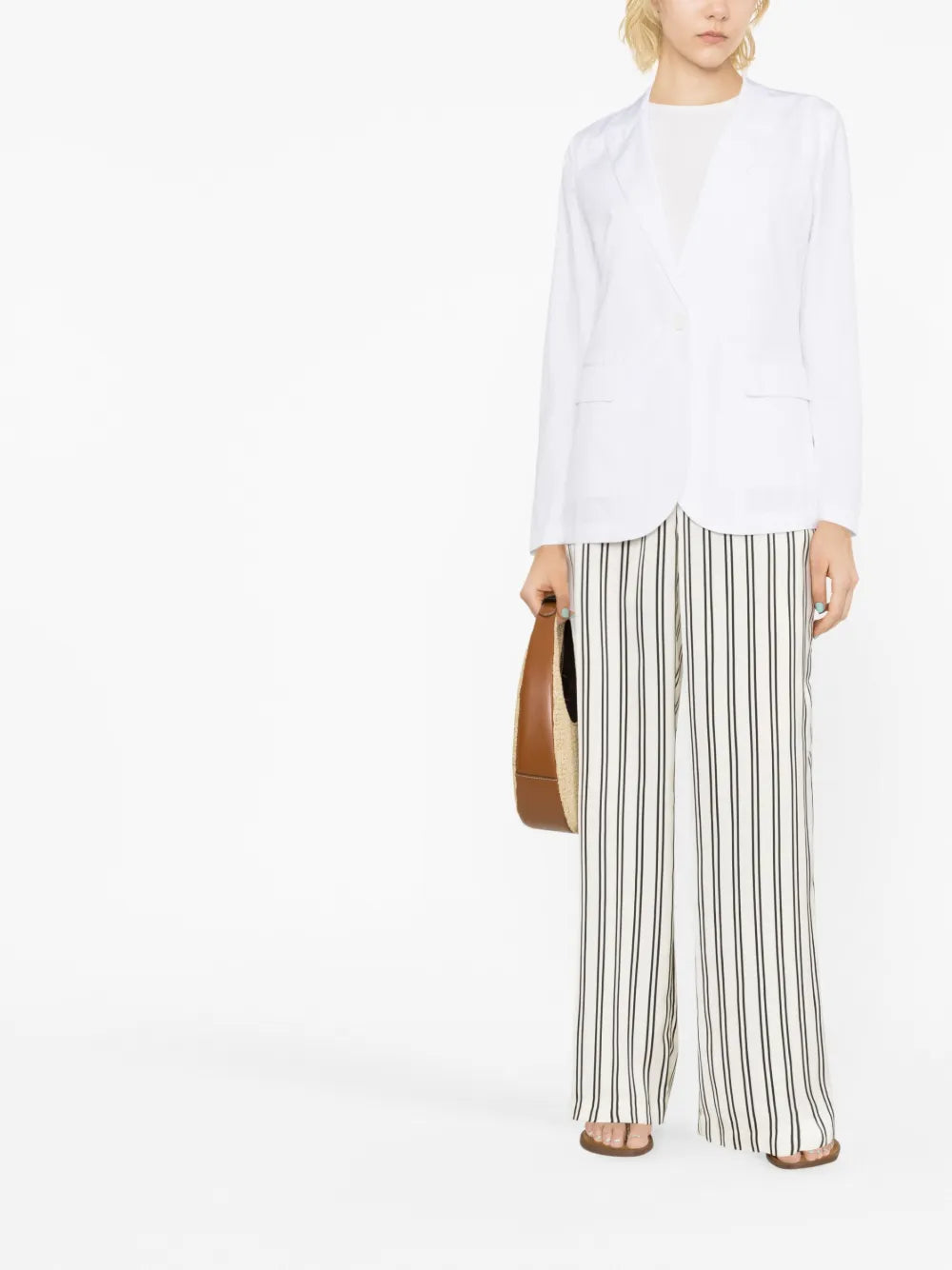 Single-Breasted Cotton Blazer