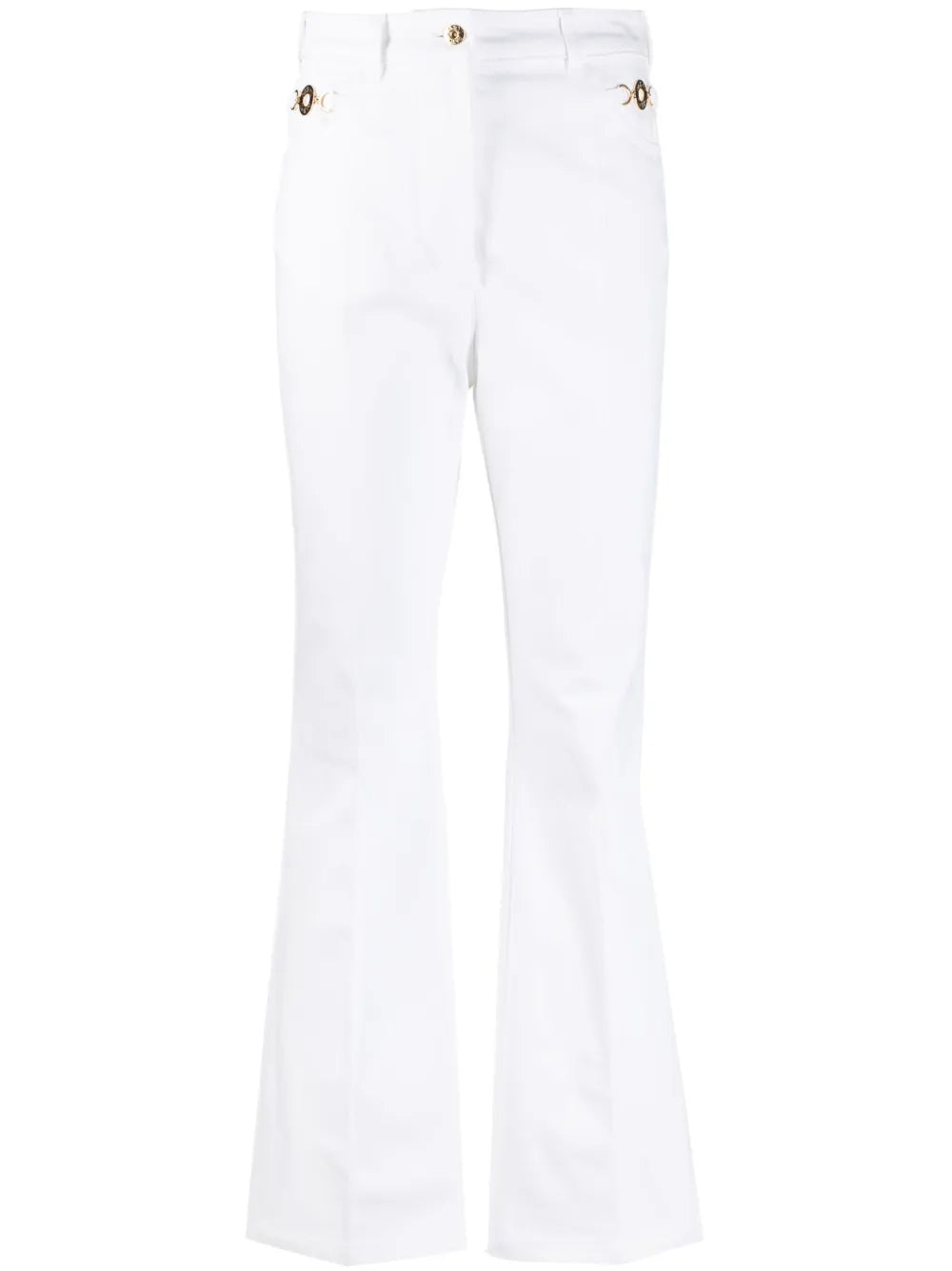 Logo-Embroidered Flared Jeans