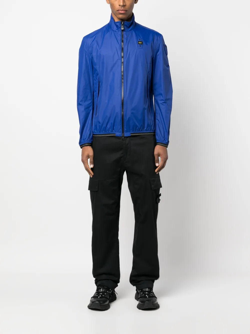 Logo-Patch Zip-Fastening Jacket