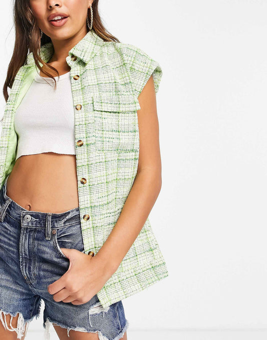 Check Tweed Gilet Co-Ord