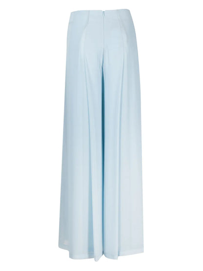 Button-Detailed Wide Leg Trousers