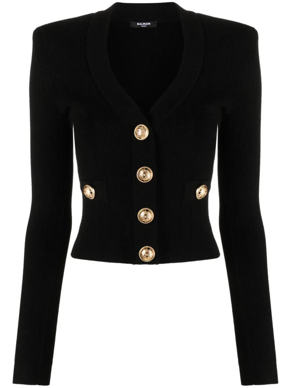 Pointelle-Knit V-Neck Cardigan