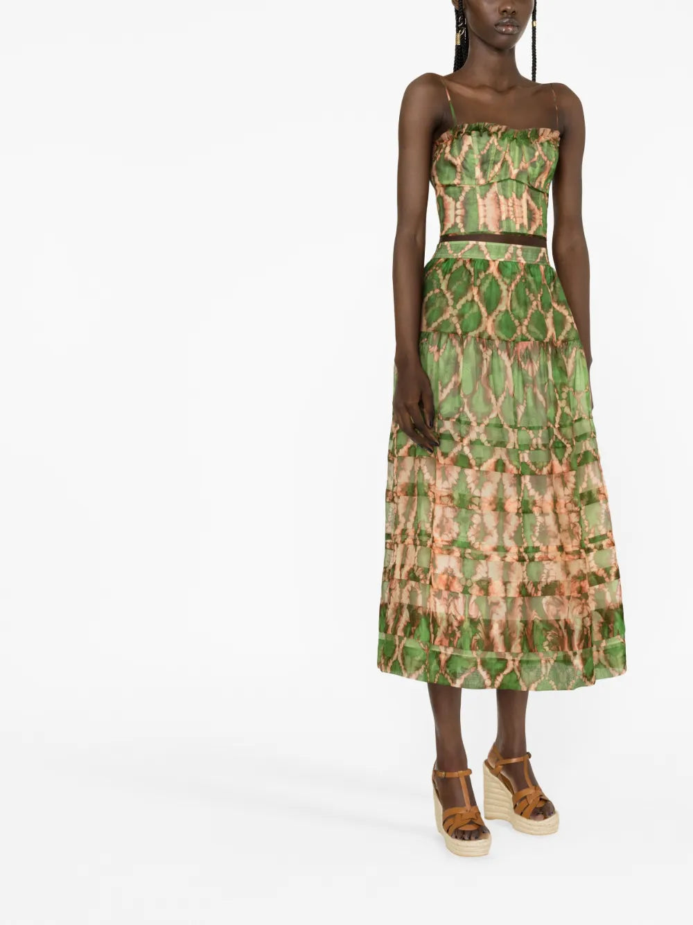 Dimitria Tiered Midi Skirt