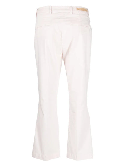 Pressed-Crease Stretch Flared Trousers