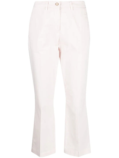Pressed-Crease Stretch Flared Trousers