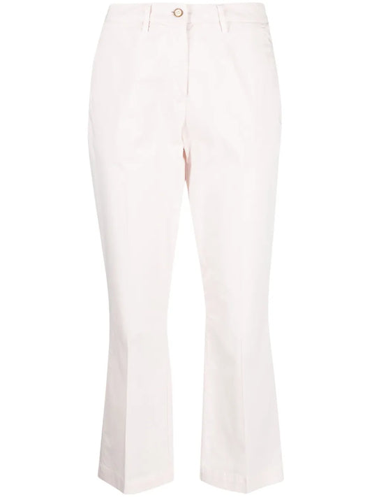Pressed-Crease Stretch Flared Trousers