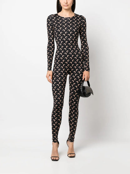 Crescent Moon-Print Jumpsuit