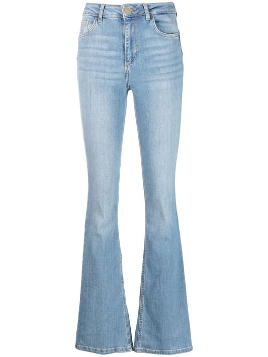 Flared-Cut Denim Jeans