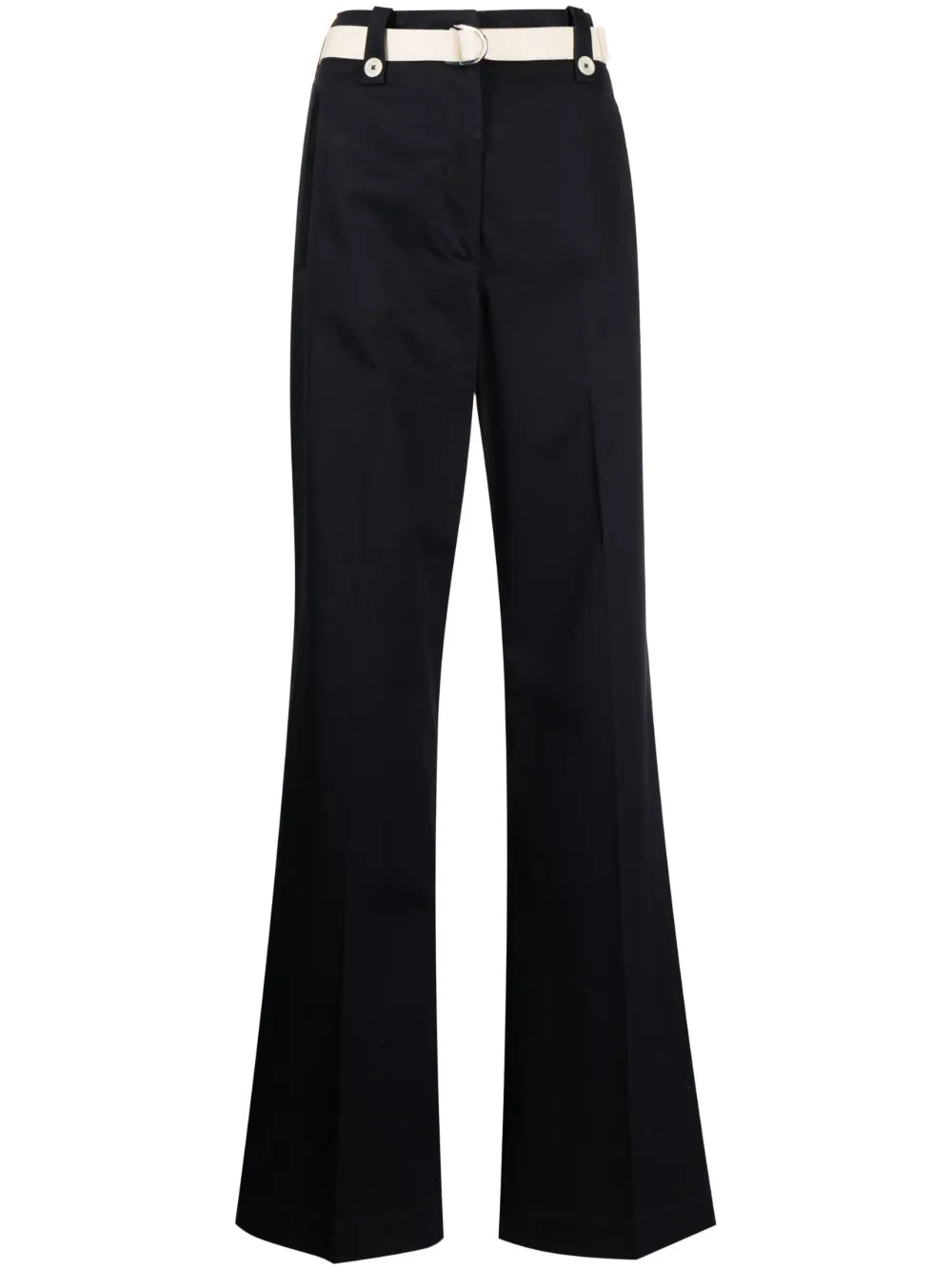 High-Waisted Flared Trousers
