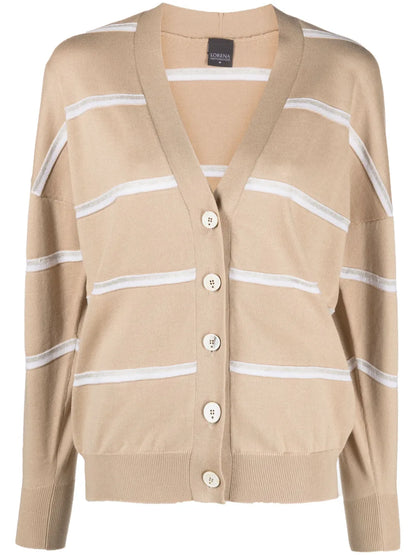 Striped Knitted Cardigan