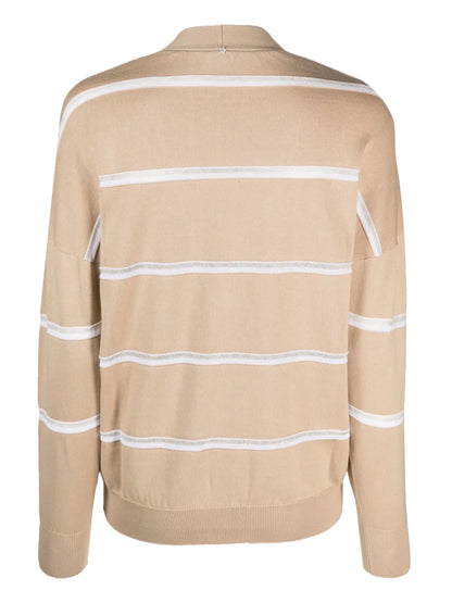 Striped Knitted Cardigan