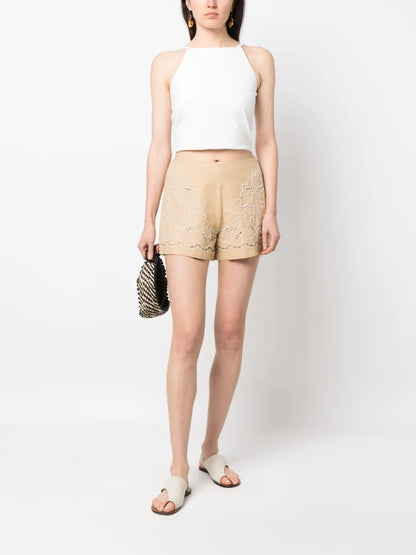 Broderie-Anglaise Mini Shorts