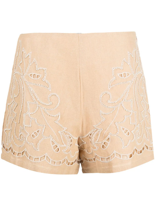 Broderie-Anglaise Mini Shorts