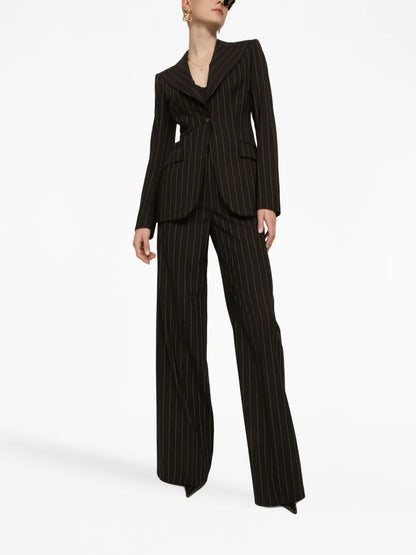 Single-Breasted Striped Blazer