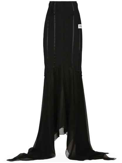 Draped Mermaid Maxi Skirt