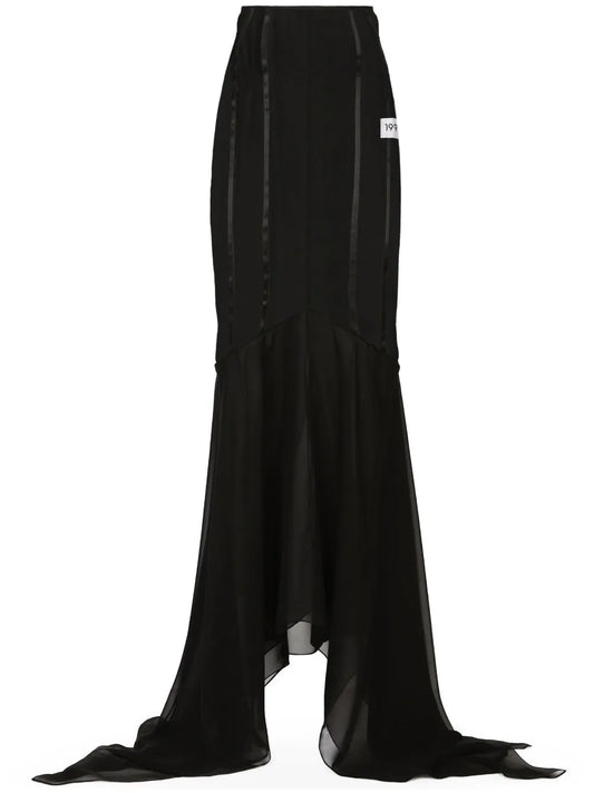Draped Mermaid Maxi Skirt