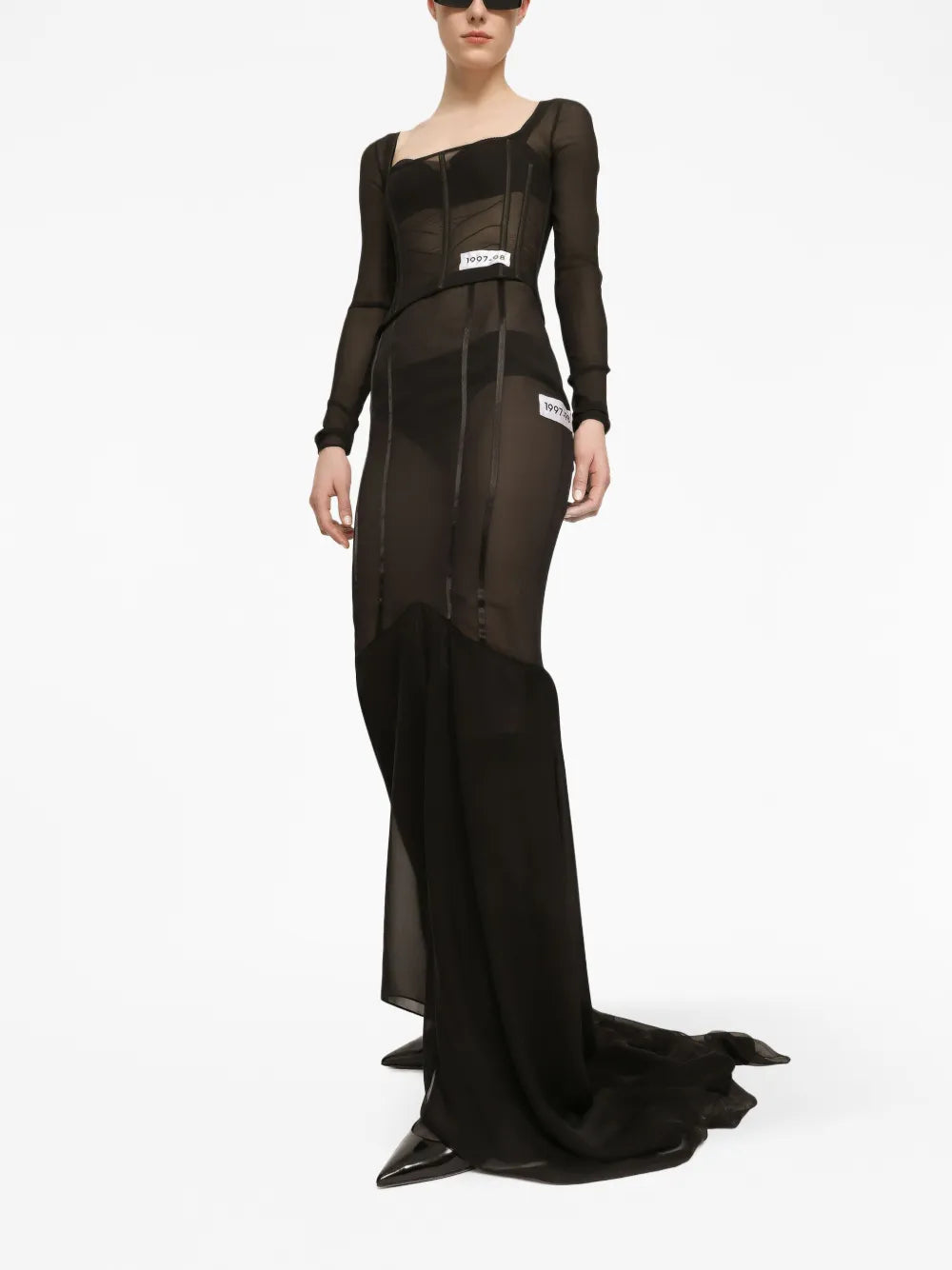 Draped Mermaid Maxi Skirt