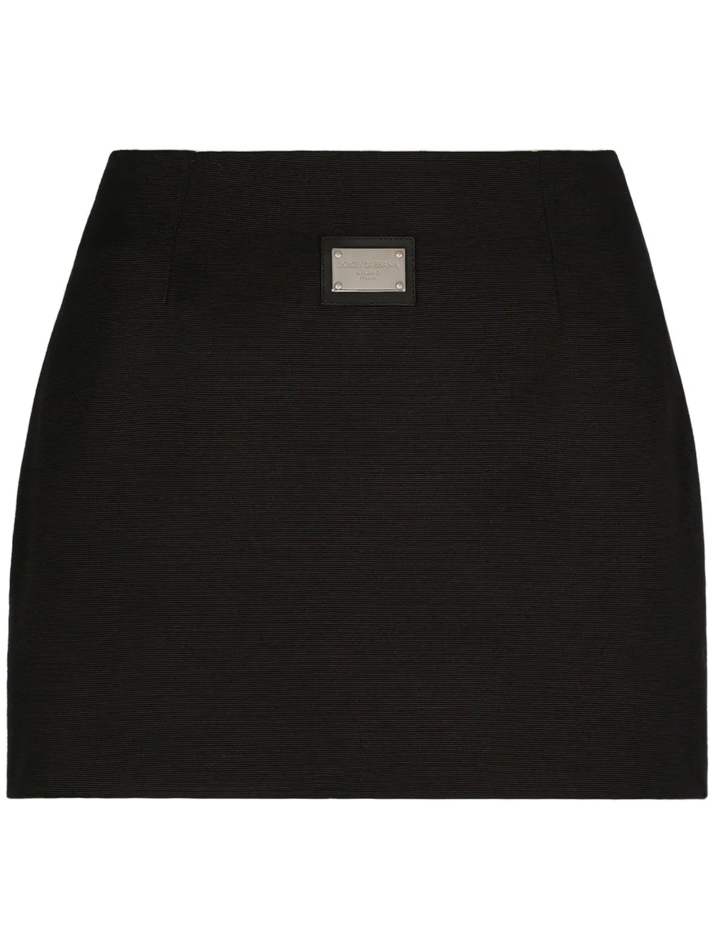 Logo-Plaque High-Waisted Miniskirt
