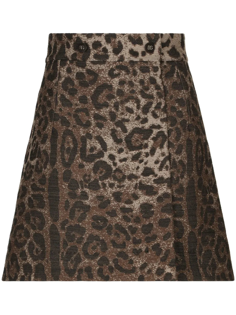 Leopard-Print High-Waisted Miniskirt