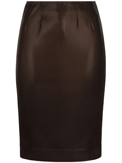 High-Waisted Midi Pencil-Skirt