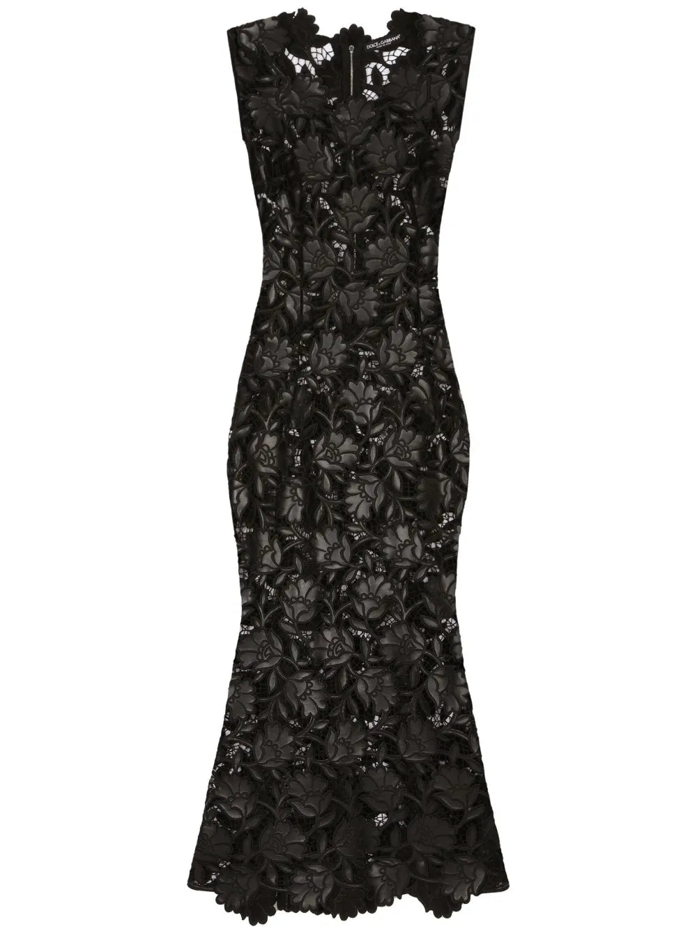 Floral-Lace Midi Dress