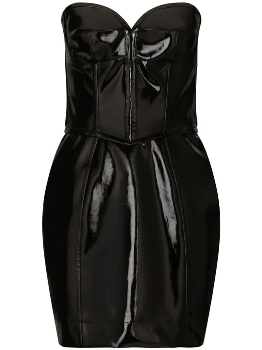 High-Shine Structured Minidress