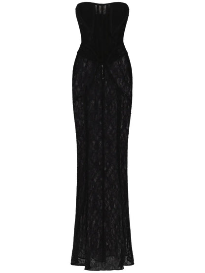 Semi-Sheer Corset Gown