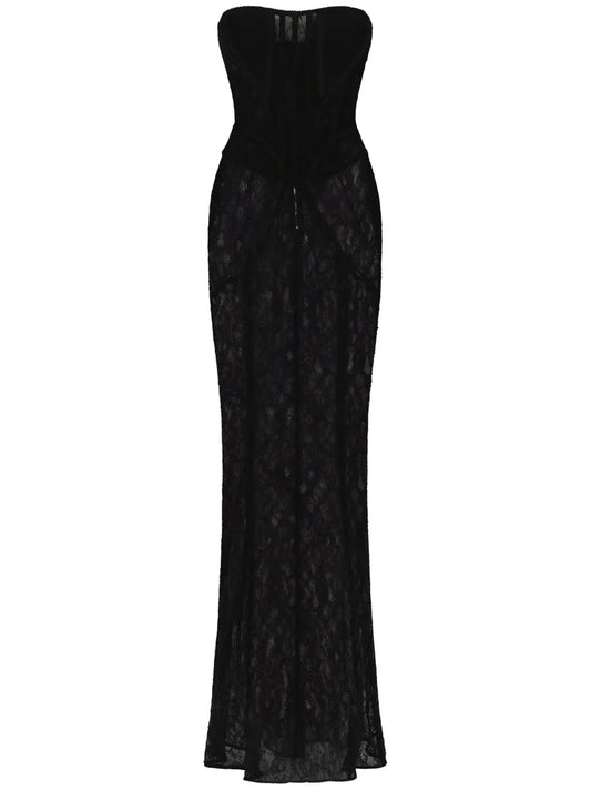 Semi-Sheer Corset Gown
