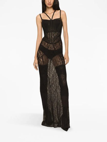 Semi-Sheer Corset Gown