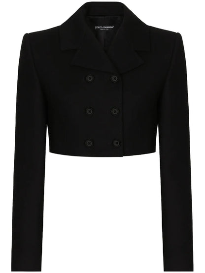 Double-Breasted Cropped Blazer