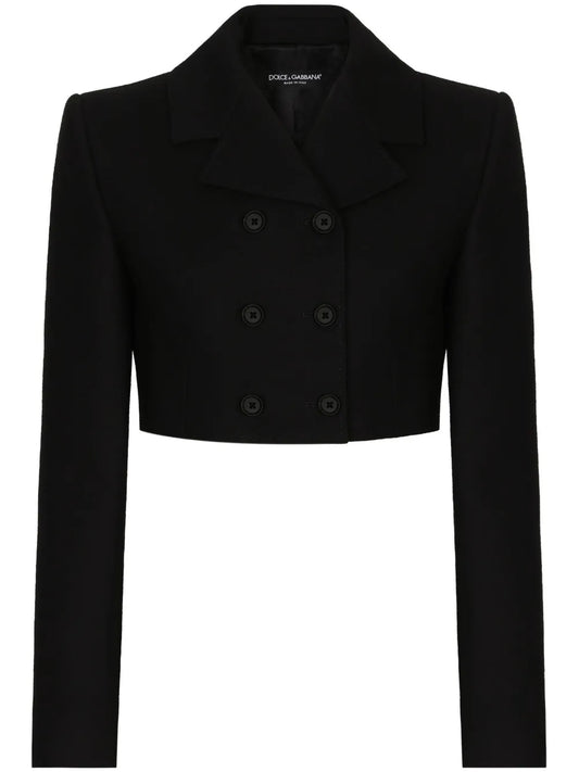 Double-Breasted Cropped Blazer