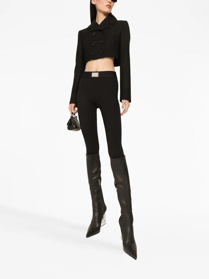 Double-Breasted Cropped Blazer