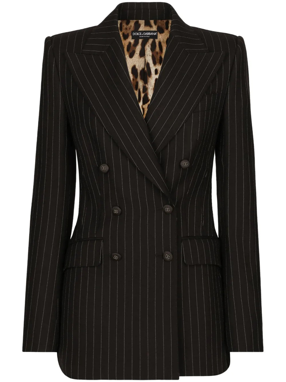 Double-Breasted Striped Blazer