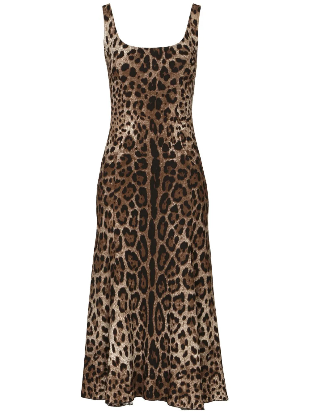 Leopard-Print Midi Dress