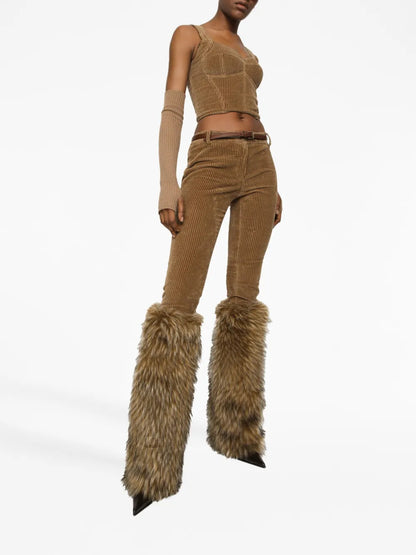 Bustier-Style Corduroy Top