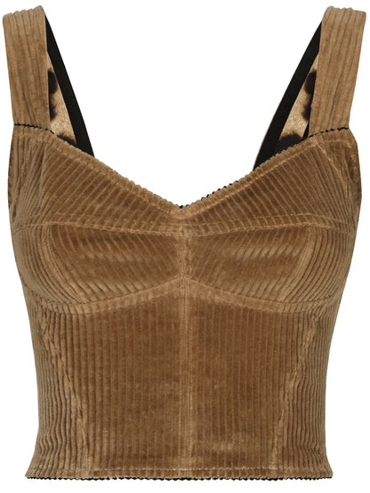 Bustier-Style Corduroy Top