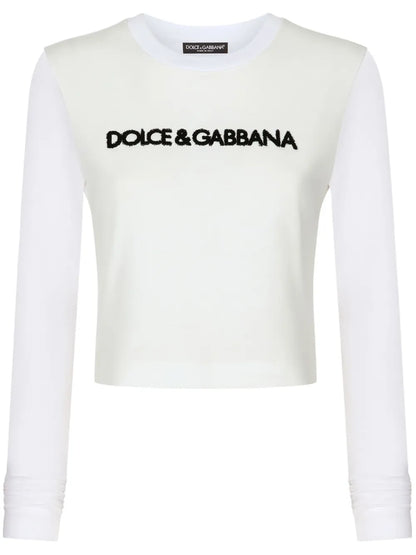 Logo-Lettering Long-Sleeve T-Shirt