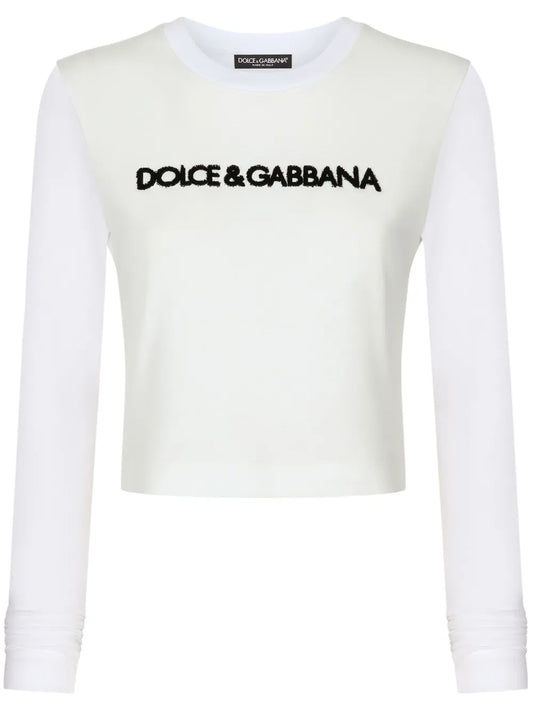 Logo-Lettering Long-Sleeve T-Shirt