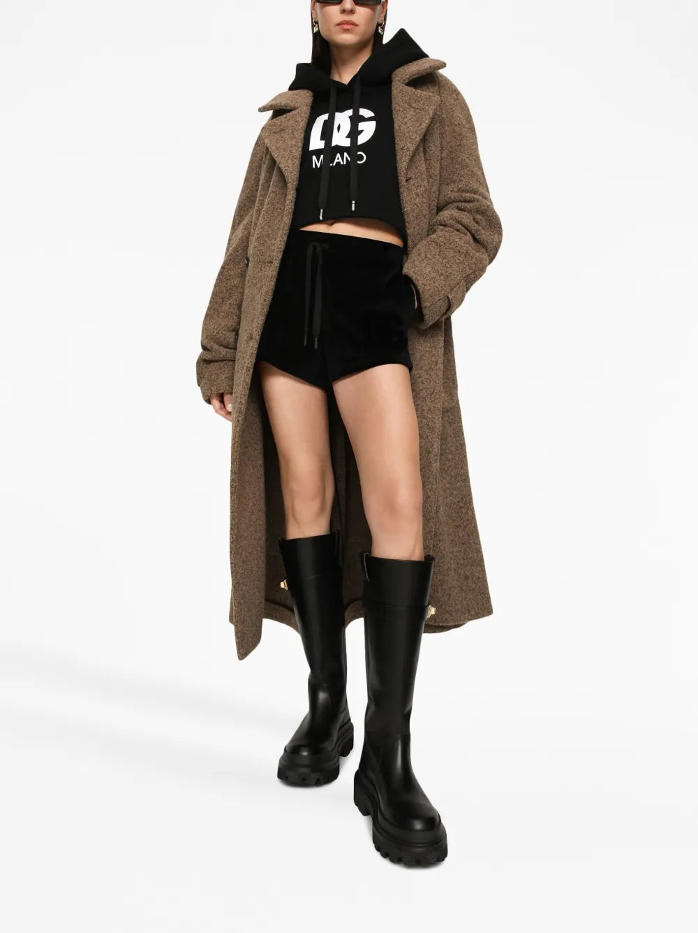 Logo-Patch Cotton Hoodie
