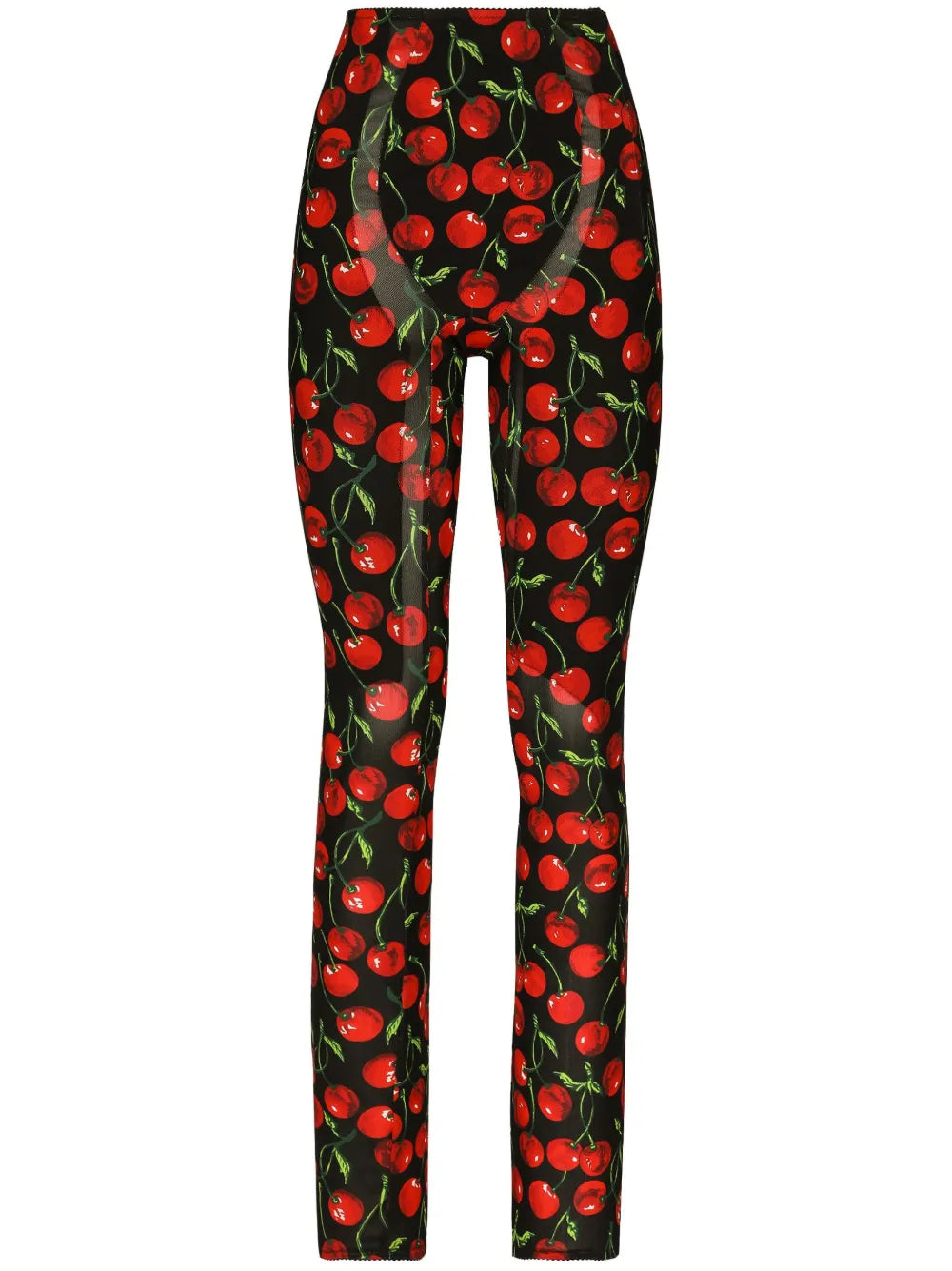 High-Waisted Cherry-Print Leggings